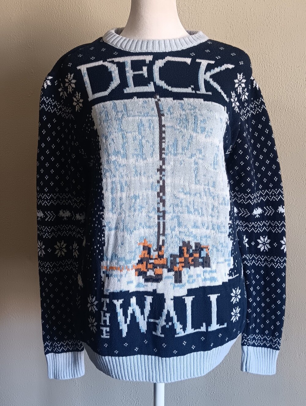 Game Of Thrones HBO Deck the Wall Holiday Cotton Christmas Sweater Womens Medium